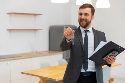 Portrait of male real estate agent