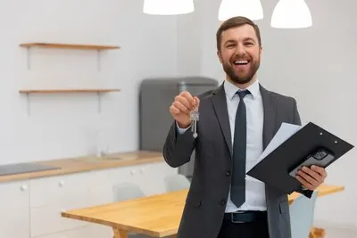 Portrait of male real estate agent