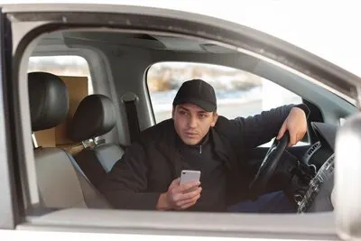 Courier doing jobs logistics