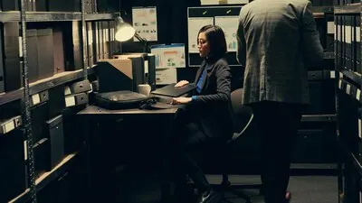 Woman detective arriving at job to solve police investigation