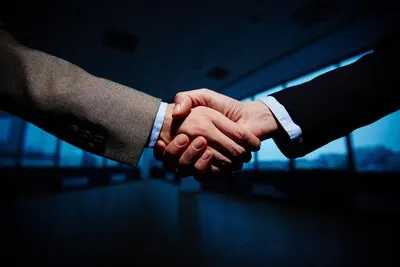 Handshake of businessmen