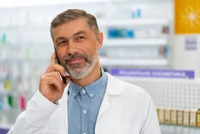 Medium shot  pharmacist doing his job