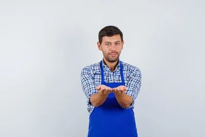 Expressive young man posing in the studio