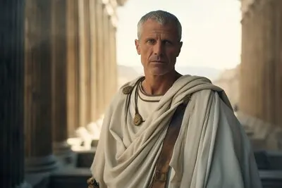 Portrait of ancient roman man